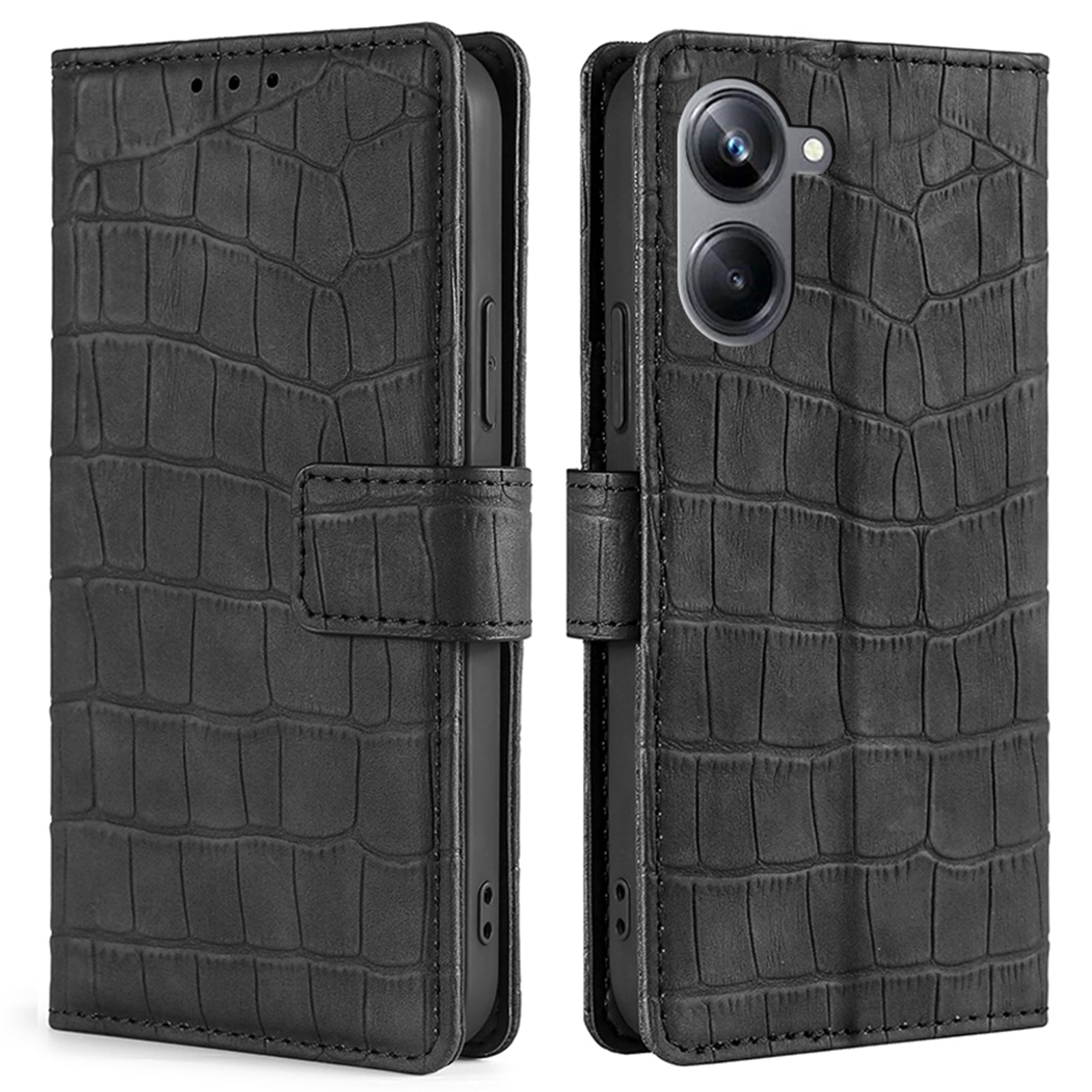 For Realme 10 Pro 5G Crocodile Texture Wallet Stand Skin-touch Feeling Phone Case Full Protection PU Leather Inner TPU Cover For Realme 10 Pro 5G Crocodile Texture Wallet Stand Skin-touch Feeling Phone Case Full Protection PU Leather Inner TPU Cover